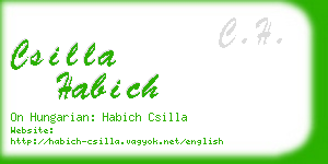 csilla habich business card